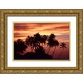 thumbnail image 1 of Ross, Nancy ,  Steve 14x11 Gold Ornate Wood Framed with Double Matting Museum Art Print Titled - USA, Hawaii, Big Island Sunset over palm grove, 1 of 4