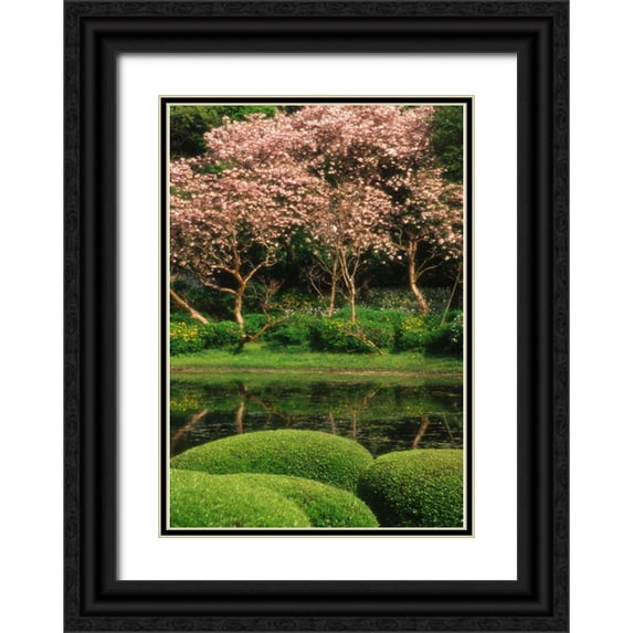 Ross, Nancy , Steve 14x18 Black Ornate Wood Framed with Double Matting Museum Art Print Titled - Japan, Tokyo Imperial Palace East Gardens