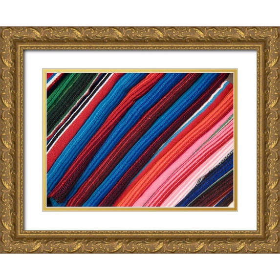 Ross, Nancy , Steve 24x18 Gold Ornate Wood Framed with Double Matting Museum Art Print Titled - Arizona, Scottsdale Blanket on display in market