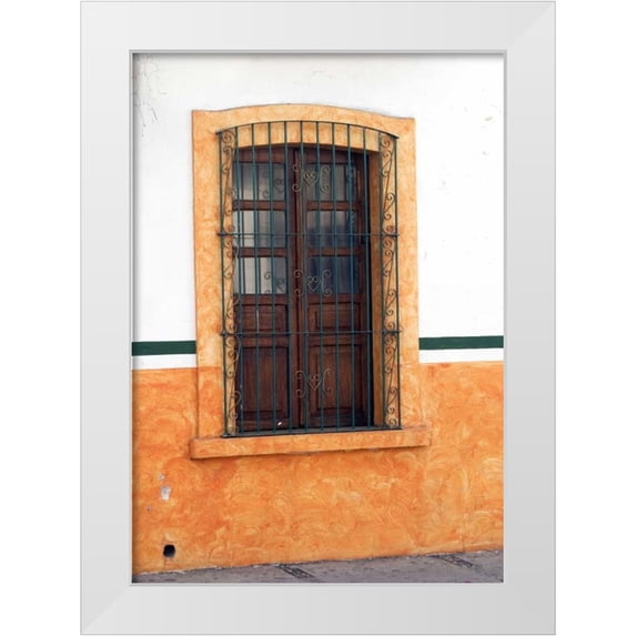 Ross, Nancy , Steve 24x32 White Modern Wood Framed Museum Art Print Titled - Mexico, Cabo San Lucas Detail of wooden window