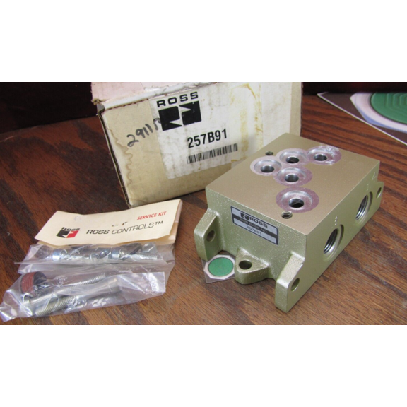 Ross Pneumatic 4 way Sub Base Valve Manifold Kit - New # 257B91