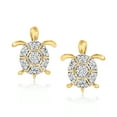 thumbnail image 1 of Ross-Simons 0.15 ct. t.w. Diamond Turtle Earrings in 14kt Yellow Gold, Women's, Adult, 1 of 4
