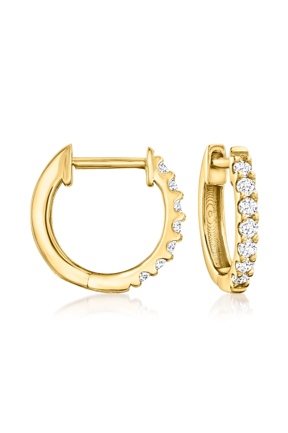 0.15 ct. t.w. Lab-Grown Diamond Hoop Earrings in 18kt Gold Over Sterling, Women's, Adult