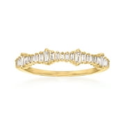 ROSS-SIMONS 0.20 ct. t.w. Baguette Diamond Ring in 14kt Yellow Gold, Women's, Adult