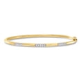 thumbnail image 1 of Ross-Simons 0.20 ct. t.w. Diamond Bangle Bracelet in 18kt Gold Over Sterling, Women's, Adult, 1 of 5