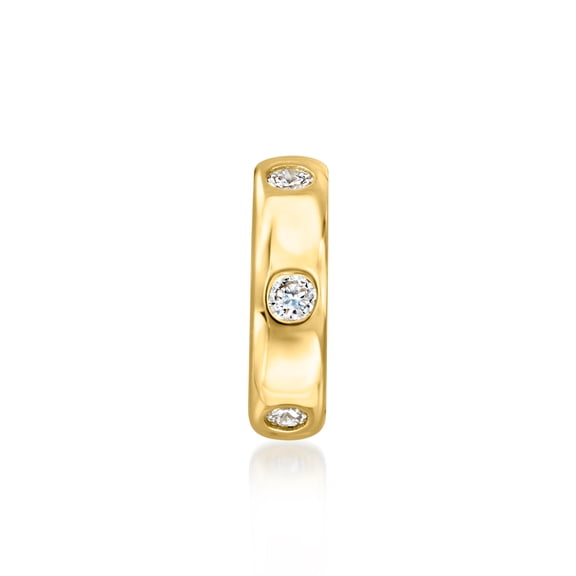 Ross-Simons 0.20 ct. t.w. Lab-Grown Diamond Bead Charm in 18kt Gold Over Sterling, Women's, Adult