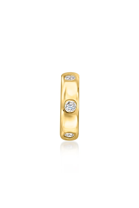 0.20 ct. t.w. Lab-Grown Diamond Bead Charm in 18kt Gold Over Sterling, Women's, Adult