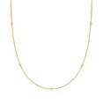 thumbnail image 1 of Ross-Simons 0.20 ct. t.w. Lab-Grown Diamond Station Necklace in 18kt Gold Over Sterling, Women's, Adult, 1 of 2