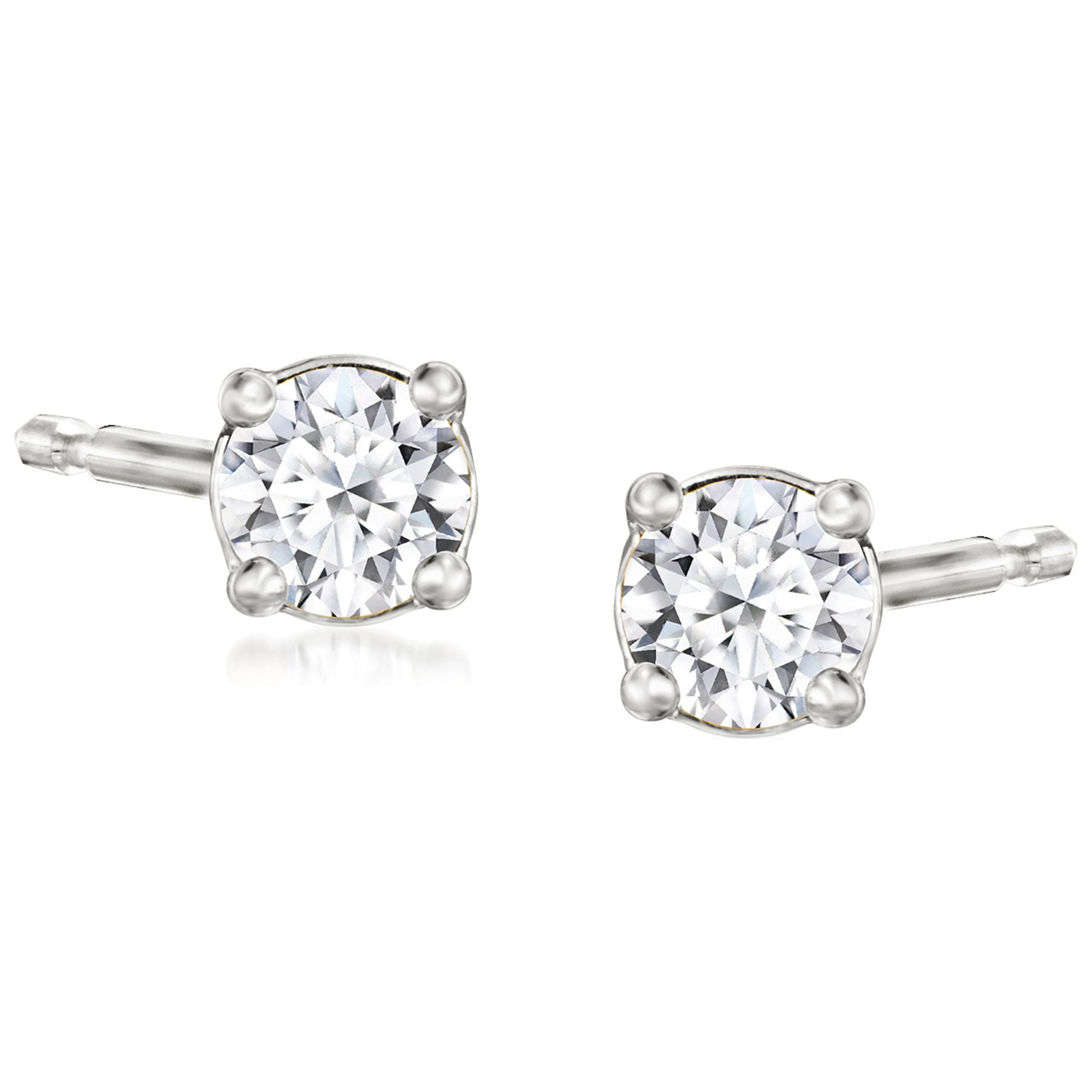 ROSS-SIMONS 0.20 ct. t.w. Lab-Grown Diamond Stud Earrings in Sterling Silver, Women's, Adult