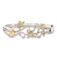 thumbnail image 1 of Ross-Simons 0.25 ct. t.w. Diamond Sea Life Bangle Bracelet in Sterling Silver With 18kt Gold Over Sterling, Women's, Adult, 1 of 4