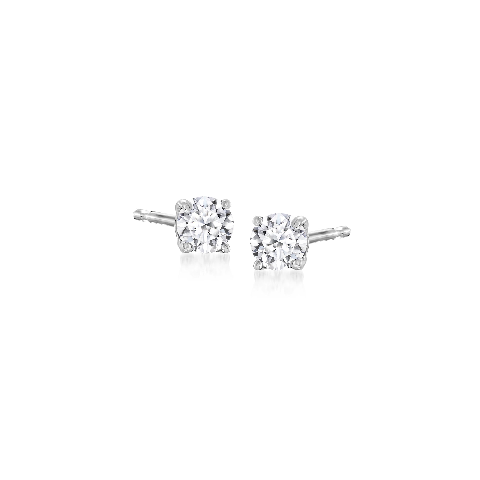 ROSS-SIMONS 0.25 ct. t.w. Lab-Grown Diamond Stud Earrings in Sterling Silver, Women's, Adult