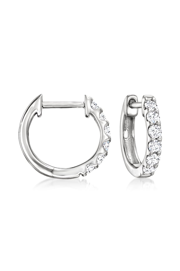 0.33 ct. t.w. Lab-Grown Diamond Hoop Earrings in Sterling Silver, Women's, Adult
