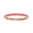 thumbnail image 1 of Ross-Simons 0.40 ct. t.w. Pink Sapphire Eternity Band in 18kt Gold Over Sterling, Women's, Adult, 1 of 5