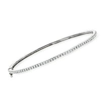Ross-Simons 0.48 ct. t.w. Diamond Bangle Bracelet in Sterling Silver, Women's, Adult