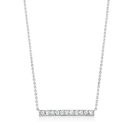 Ross-Simons 0.50 ct. t.w. Diamond Bar Necklace in Sterling Silver, Women's, Adult