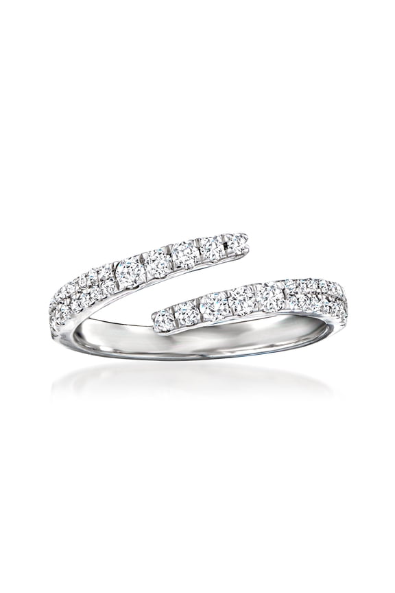 0.50 ct. t.w. Diamond Bypass Ring in Sterling Silver, Women's, Adult
