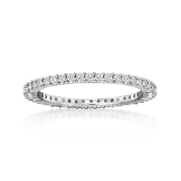Ross-Simons 0.50 ct. t.w. Diamond Eternity Band in 14kt White Gold, Women's, Adult