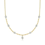 Ross-Simons 0.50 ct. t.w. Diamond Kite-Shaped Station Necklace in 14kt Yellow Gold, Women's, Adult