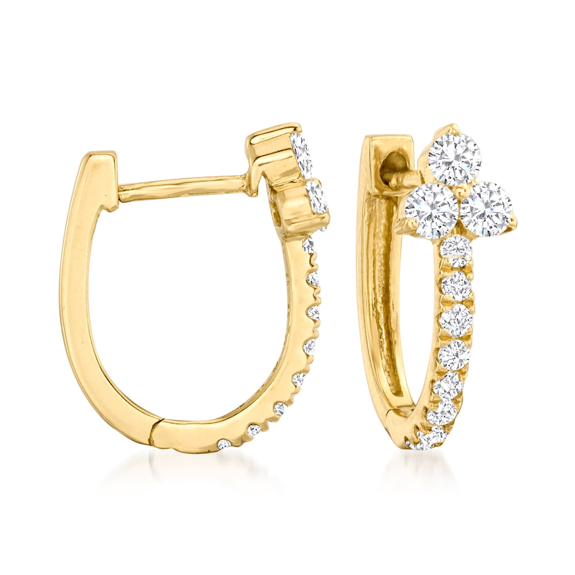 Ross simons diamond hoop earrings best sale