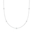 thumbnail image 1 of Ross-Simons 0.50 ct. t.w. Lab-Grown Diamond Station Necklace in Sterling Silver, Women's, Adult, 1 of 7
