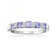 thumbnail image 1 of Ross-Simons 0.70 ct. t.w. Tanzanite Ring With Diamond Accents in Sterling Silver, Women's, Adult, 1 of 6