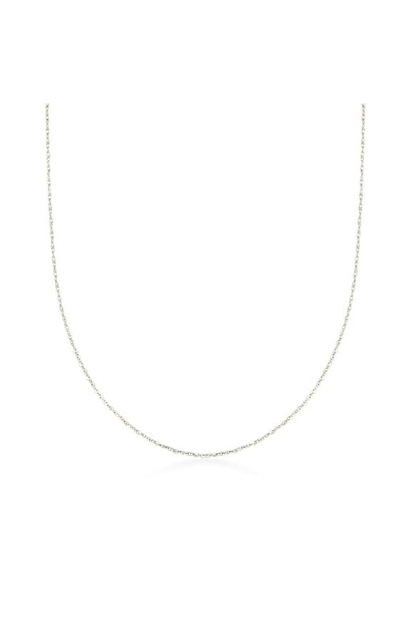 0.7mm 14kt White Gold Rope-Chain Necklace, Women's, Adult