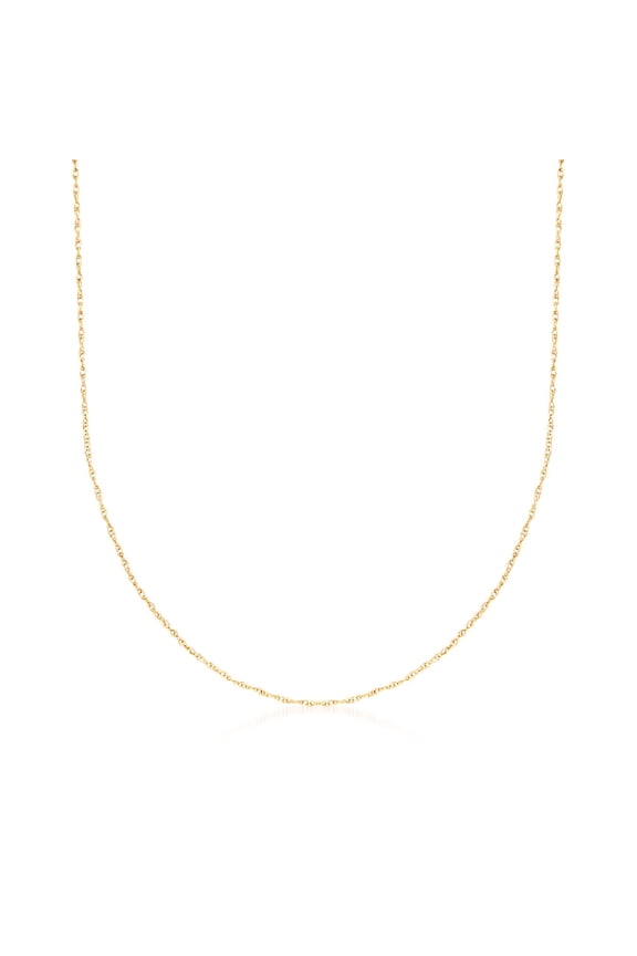 0.7mm 14kt Yellow Gold Rope-Chain Necklace, Women's, Adult