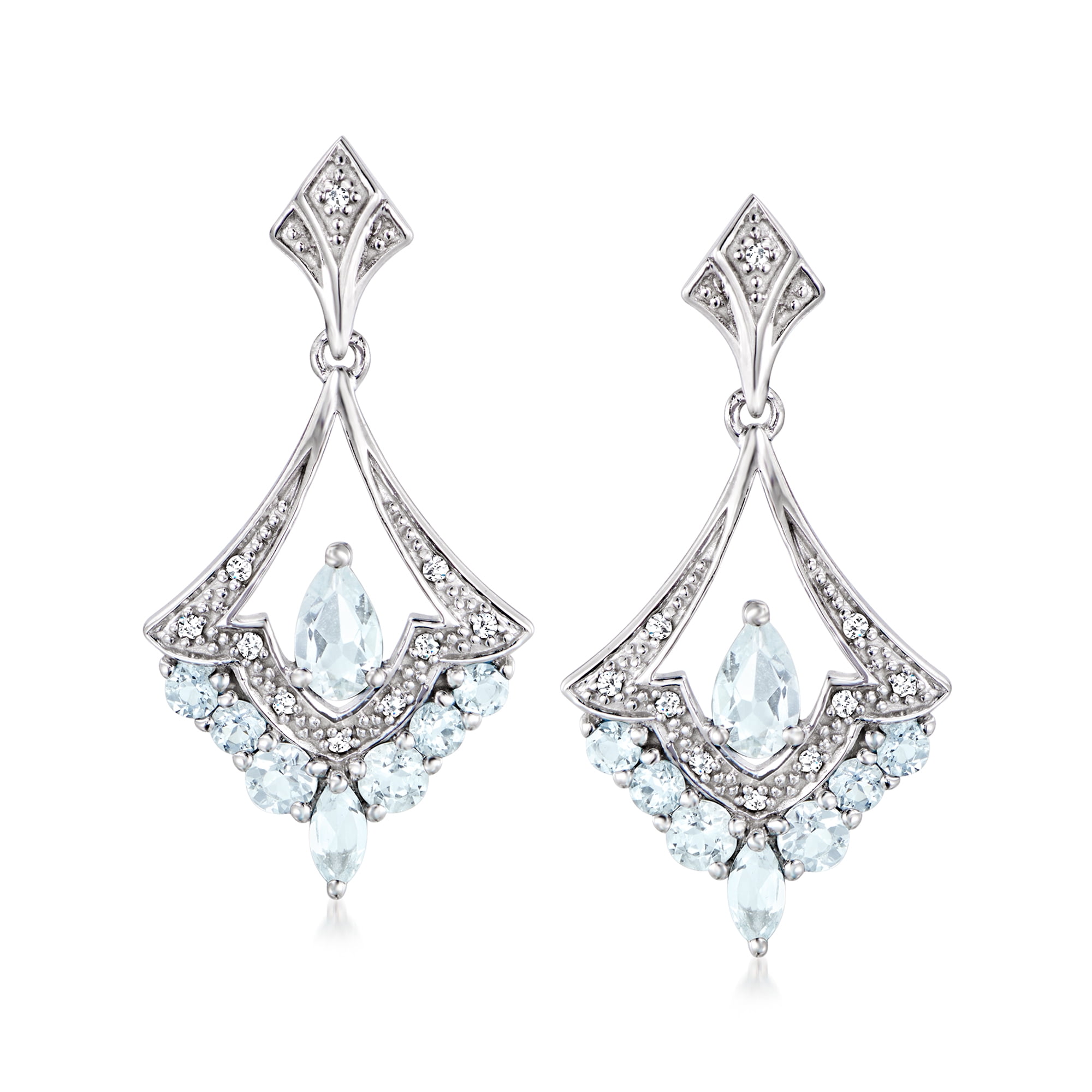 Ross simons aquamarine earrings deals