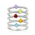 thumbnail image 1 of Ross-Simons 0.80 ct. t.w. Multi-Gemstone Jewelry Set: 5 Rings in Sterling Silver, Women's, Adult, 1 of 8