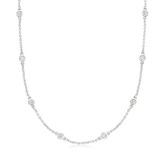 Ross-Simons 1.00 ct. t.w. CZ Necklace in Sterling Silver, Women's, Adult
