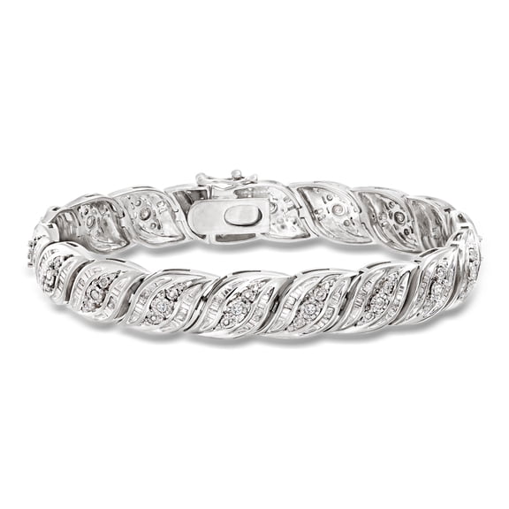 Ross-Simons 1.00 ct. t.w. Diamond Bracelet in Sterling Silver, Women's, Adult