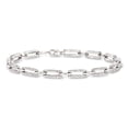 thumbnail image 1 of Ross-Simons 1.00 ct. t.w. Diamond Paper Clip Link Bracelet in Sterling Silver, Women's, Adult, 1 of 7