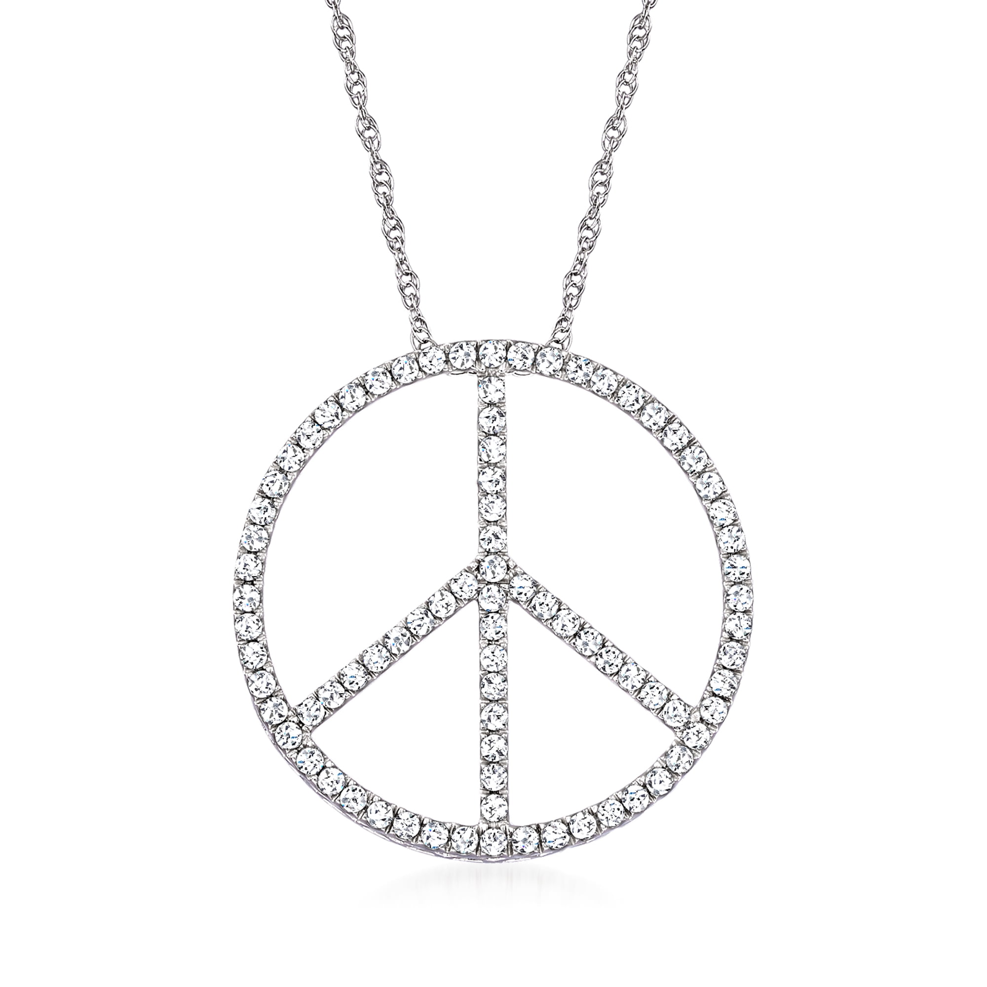 Peace Sign Medallion Adult Gold