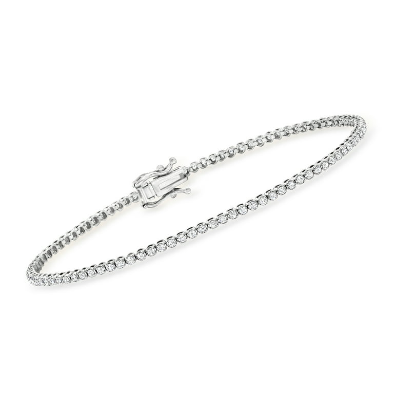 Ross Simons 1.00 ct. t.w. Diamond Tennis Bracelet in 14kt White