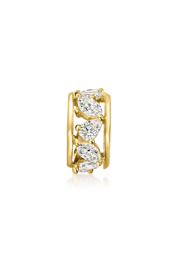 1.00 ct. t.w. Multi-Shaped Lab-Grown Diamond Bead Charm in 18kt Gold Over Sterling, Women's, Adult