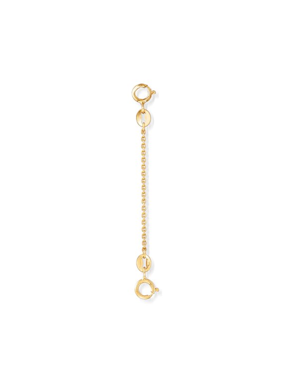 1.1mm 14kt Yellow Gold 2 inches Cable Safety Chain, Women's, Adult