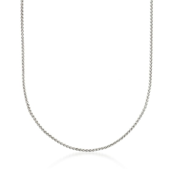 Ross-Simons 1.2mm 14kt White Gold Wheat-Chain Necklace, Women's, Adult