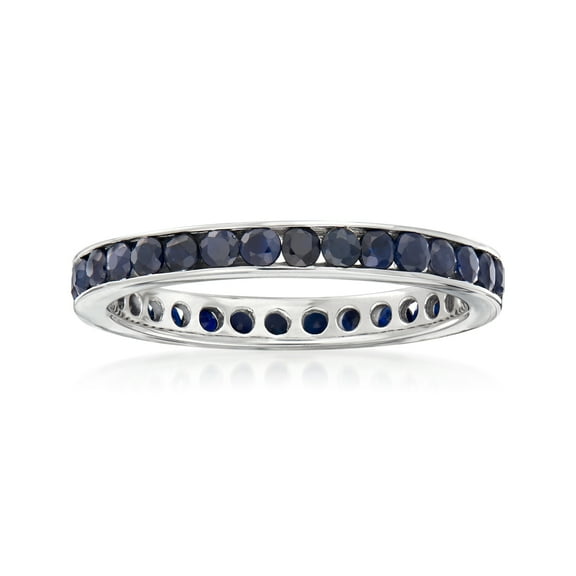 Ross-Simons 1.30 ct. t.w. Sapphire Eternity Band in Sterling Silver, Women's, Adult