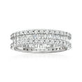 thumbnail image 1 of Ross-Simons 1.50 ct. t.w. Brilliant and Baguette-Cut Diamond Eternity Band in 14kt White Gold With Rhodium, Women's, Adult, 1 of 6