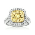 thumbnail image 1 of Ross-Simons 1.50 ct. t.w. Yellow and White Diamond Ring in 14kt 2-Tone Gold, Women's, Adult, 1 of 8