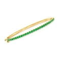 thumbnail image 1 of Ross-Simons 1.70 ct. t.w. Emerald Bangle Bracelet in 18kt Gold Over Sterling, Women's, Adult, 1 of 4