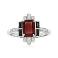 thumbnail image 1 of Ross-Simons 1.80 Carat Garnet and .30 ct. t.w. Multi-Gem Ring in Sterling Silver, Women's, Adult, 1 of 4
