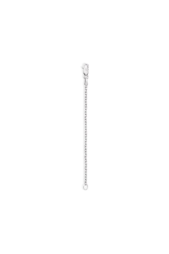 1.8mm 14kt White Gold Cable-Chain Necklace Extender, Women's, Adult