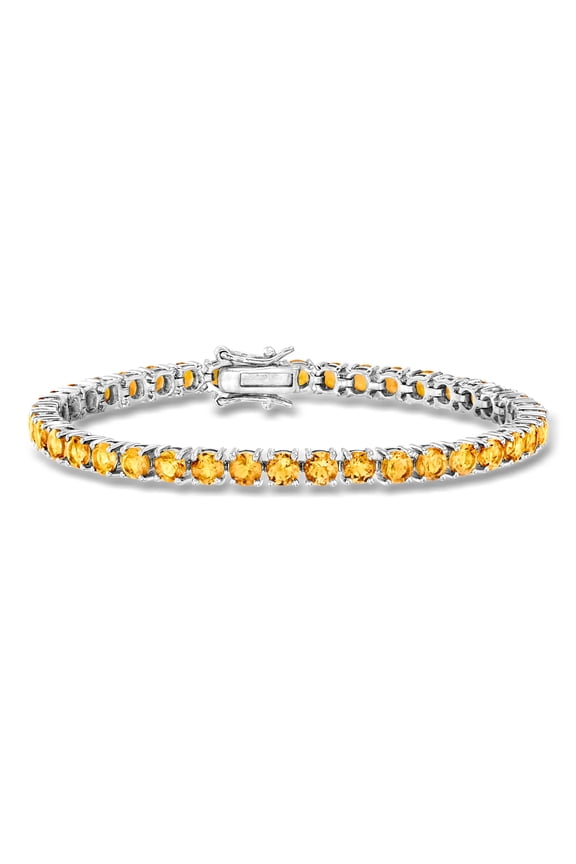 10.00 ct. t.w. Citrine Tennis Bracelet in Sterling Silver, Women's, Adult