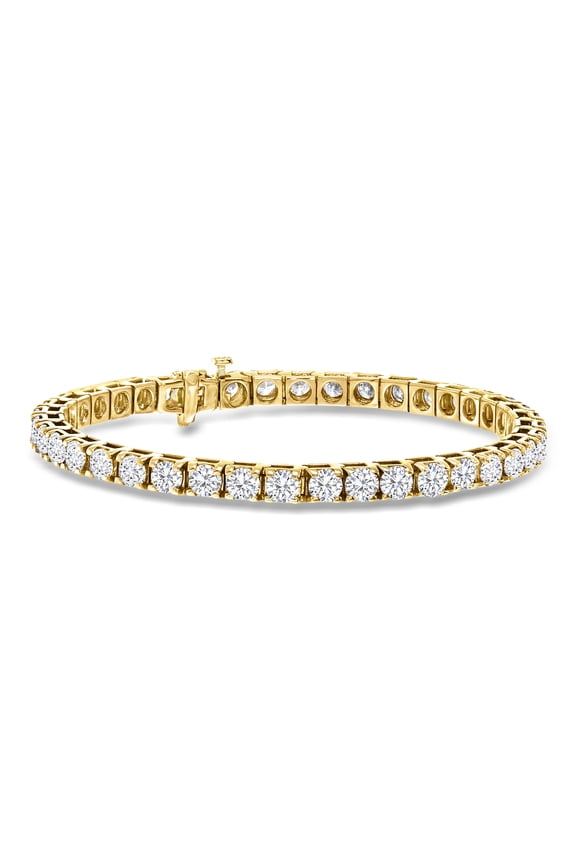 10.00 ct. t.w. Diamond Tennis Bracelet in 14kt Yellow Gold, Women's, Adult