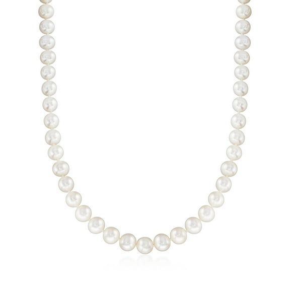 Ross-Simons 9.5-10.5mm Cultured Pearl Necklace With 14kt Yellow Gold, Women's, Adult