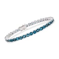 thumbnail image 1 of Ross-Simons 12.00 ct. t.w. London Blue Topaz Tennis Bracelet in Sterling Silver, Women's, Adult, 1 of 5