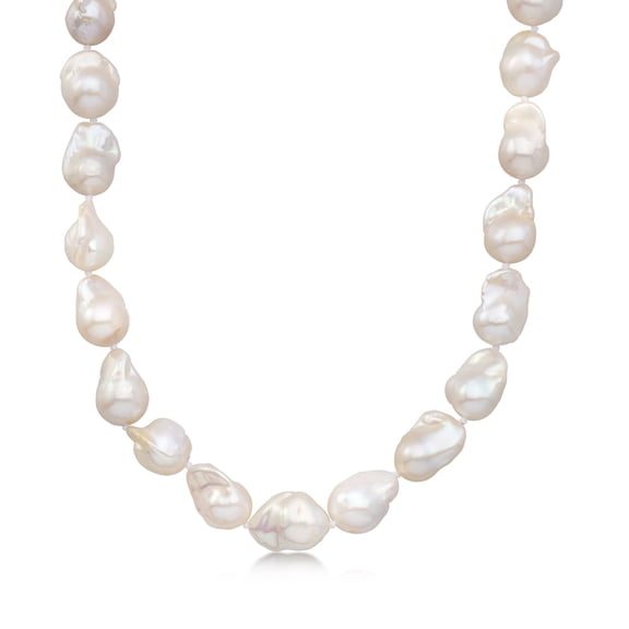 Ross-Simons 12-15mm Cultured Baroque Pearl Necklace With 14kt Yellow Gold, Women's, Adult
