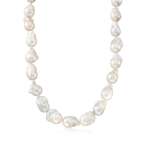 Ross-Simons 12-15mm Cultured Baroque Pearl Necklace With 14kt Yellow Gold, Women's, Adult
