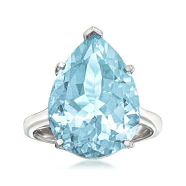 Ross-Simons 13.00 Carat Sky Blue Topaz Ring in Sterling Silver, Women's, Adult